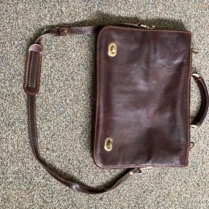 Italian leather messenger bag